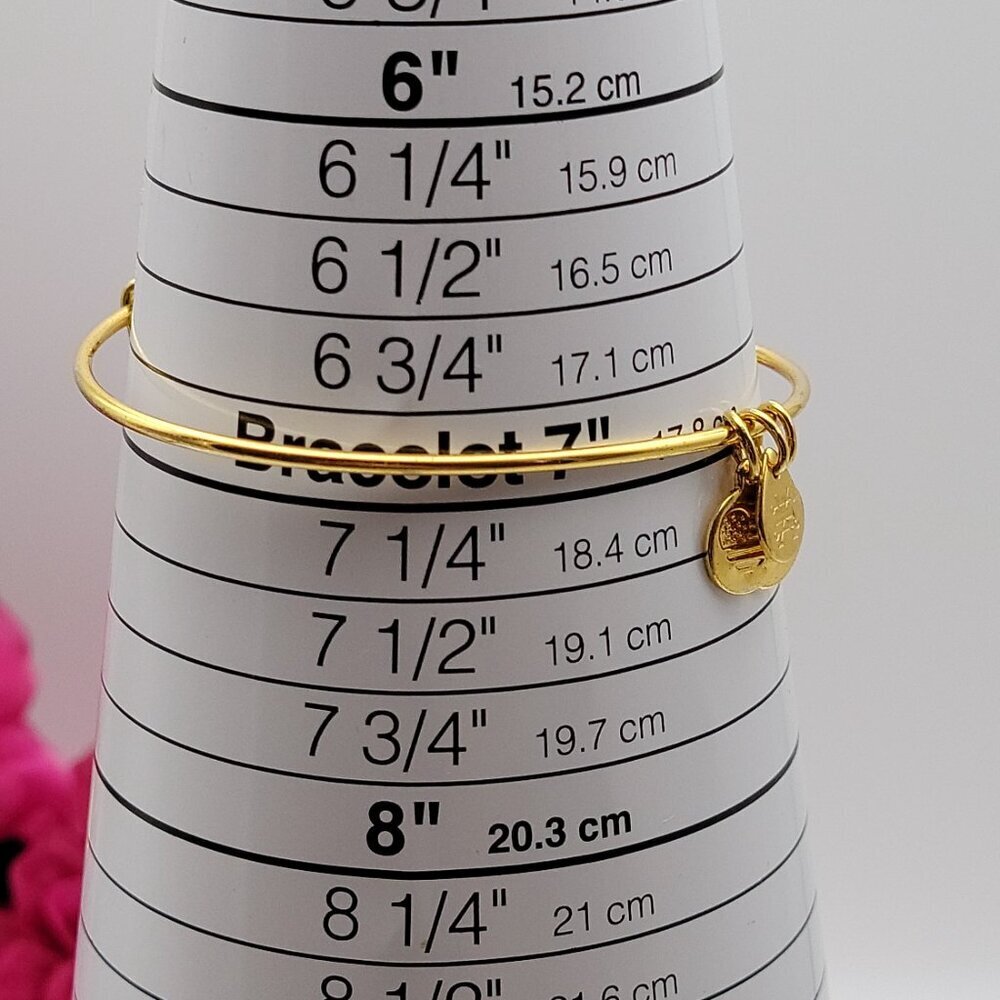 ALEX AND ANI Inhale Exhale Repeat Charm Bracelet Gold Vermeil Expandable 7" - Picture 5 of 5